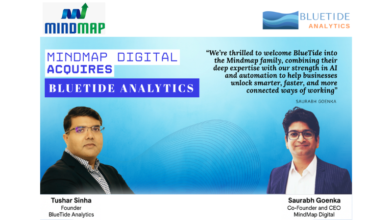Mindmap Digital Acquires Leading India-Based Smartsheet Partner BlueTide Analytics